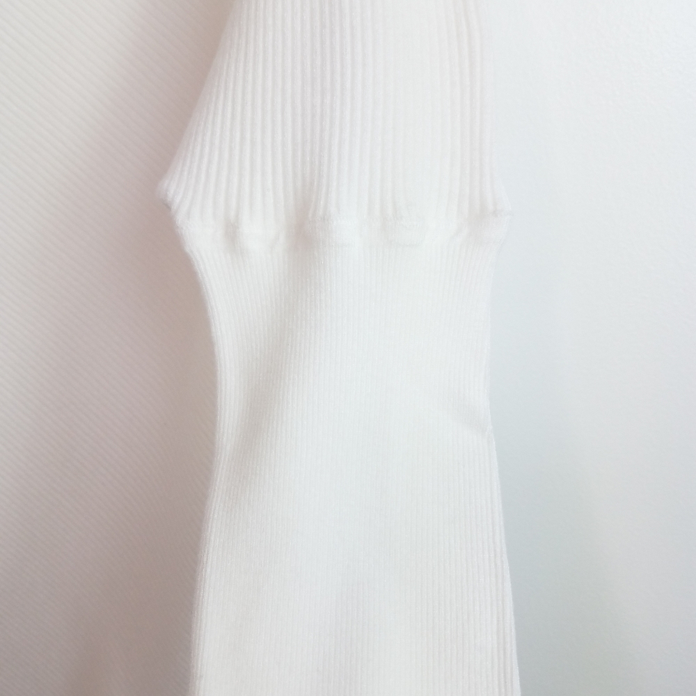 White Cashmere blend off the shoulder sweater - Picture 12 of 15